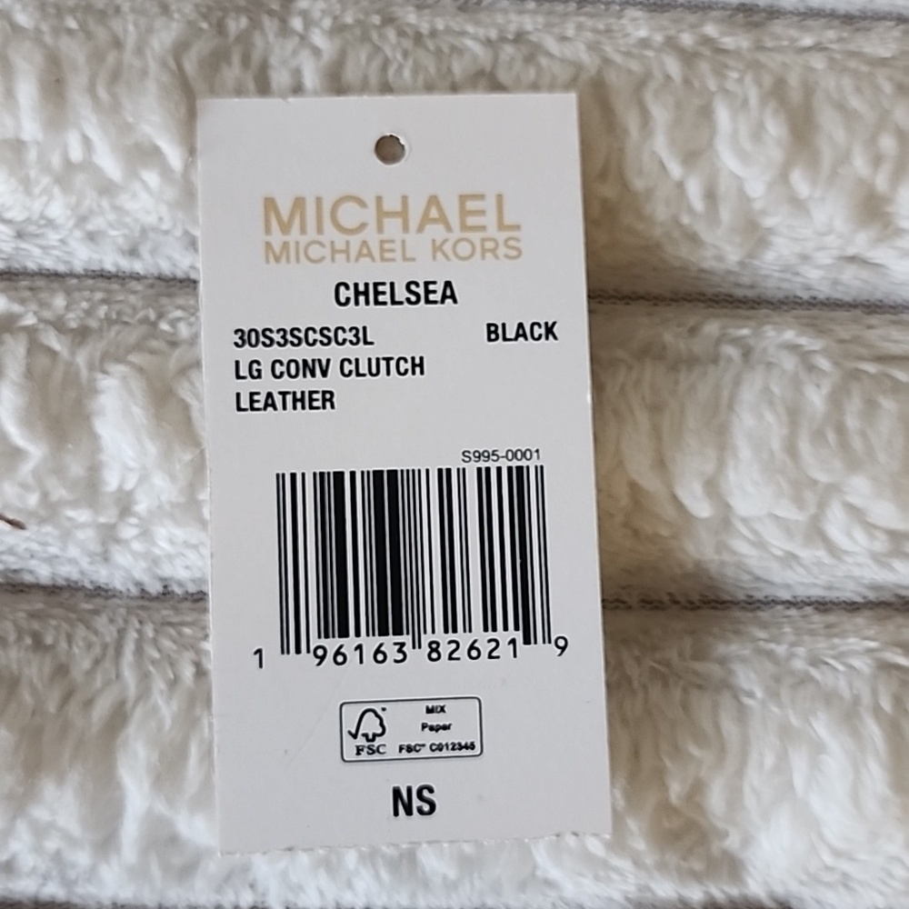 NWOT Michael Kors Chelsea Convertible Crossbody Clutch with Silver Hardware - Picture 7 of 7